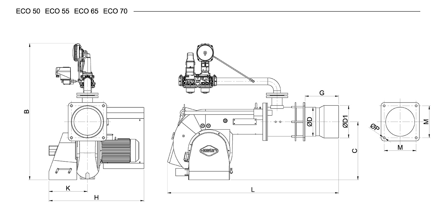 FOGONES DE GAS INDUSTRIAL ECO 3 QUEMADORES 3,3+3,3+3,3kW HRF BASIC